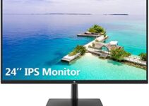 24 inch Monitor, Z-Edge Computer Monitor, Full HD 1920 x 1080p IPS Display 75Hz PC Monitor with HDMI, VGA, Frameless, Anti-Glare Screen