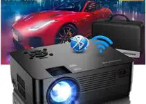 5G WiFi Bluetooth Native 1080P Projector[Projector Screen Included], Roconia 9000LM Full HD Movie Projector, 300″ Display Support 4k Home Theater,Compatible with iOS/Android/XBox/PS4/TV Stick/HDMI/USB