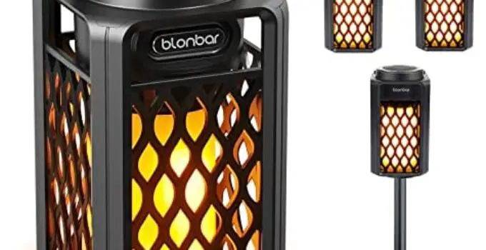 Blonbar Led Flame Speaker, Outdoor Bluetooth Speaker with Torch Atmosphere and Outdoor Portable Stereo Speaker with HD Audio for Patio/Porch/Home Decor, Gifts for Men Women Couples Dads Moms