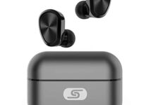 Bluetooth 5.2 Wireless Earbuds SZSAGO W5S True Wireless Earphones with USB C Metal Intelligence Charging case, IPX7 Waterproof Stereo Headphones in-Ear Built-in Mic Headset for iPhone/Samsung (Grey)