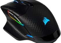 Corsair Dark Core RGB Pro SE, Wireless FPS/MOBA Gaming Mouse with SLIPSTREAM Technology, Black, Backlit RGB LED, 18000 DPI, Optical, Qi wireless charging certified