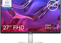 Dell 27-inch USB-C Monitor – Full HD (1920 x 1080 Display, 75Hz Refresh Rate, 4MS Grey-to-Grey Response Time (Extreme Mode), Dual 3W Built-in Speakers, HDMI, IPS, AMD FreeSync, Silver – S2723HC