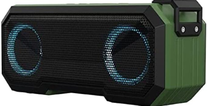 E-SHIDAI Bluetooth Speakers,Portable Bluetooth Speakers with Dual Speakers,Small But Powerful, 12 Hours Battery Life,Water Resistant IXP7,Portable Outdoor Speaker for Travel Camping Hiking(Green)