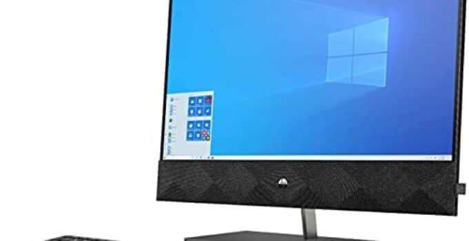 HP Pavilion 24 Desktop 1TB SSD 32GB RAM (Intel 10th gen Processor with Six cores and Turbo Boost to 4.30GHz, 32 GB RAM, 1 TB SSD, 24″ Touchscreen FullHD, Win 10) PC Computer All-in-One