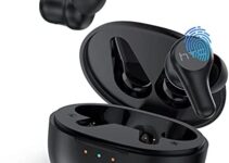 HTC True Wireless Earbuds Plus – ANC, Active Noise Cancellation IPX5 Water Resistant Bluetooth 5.0 with ENC, Stereo in-Ear Touch Control Earbuds