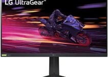 LG 32GP750-B 32 Inch QHD (2560 x 1440) IPS Ultragear Gaming Monitor with 1ms (GtG) and 165Hz Refresh Rate, NVIDIA G-SYNC Compatible with AMD FreeSync Premium, Tilt/Height/Pivot Adjustable – Black