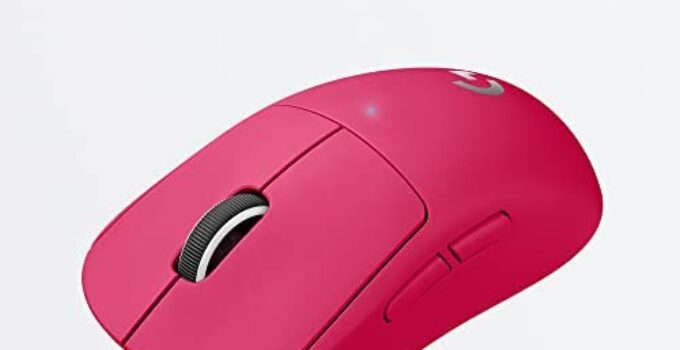 Logitech G PRO X SUPERLIGHT Wireless Gaming Mouse, Ultra-Lightweight, HERO 25K Sensor, 25,600 DPI, 5 Programmable Buttons, Long Battery Life, Compatible with PC / Mac – Magenta