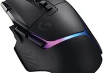 Logitech G502 X PLUS LIGHTSPEED Wireless RGB Gaming Mouse – Optical mouse with LIGHTFORCE hybrid switches, LIGHTSYNC RGB, HERO 25K gaming sensor, compatible with PC – macOS/Windows – Black