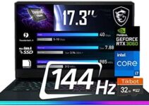 MSI GE76 Raider Gaming Laptop Intel Core i7-11800H, GeForce RTX 3060, 17.3″ FHD 144HZ, 32GB RAM2TB NVMe SSD, Wi-Fi6, Windows 10