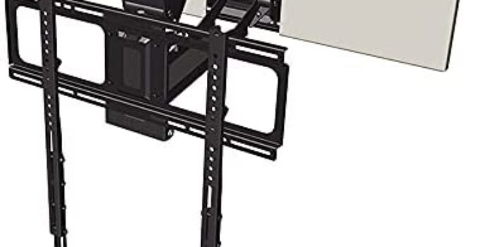 MantelMount MM700 Premier Fireplace TV Mount Pull Down Bracket for 50″-90″ & 25-115 lb Televisions Above Mantel