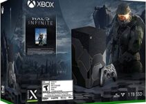 Microsoft Xbox Series X Halo Infinite Limited Edition 1TB Gaming Console – 8X Cores Custom Zen 2 CPU, RDNA 2 GPU, 16GB GDDR6 RAM, 4K UHD Blu-Ray, 802.11AC WiFi, Ethernet, 8K HDR, 120 FPS – TIEANF