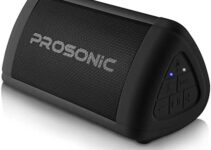 Prosonic BT3 Portable Wireless Bluetooth Speaker with 10W Stereo Sound & Bass Boost -Rich Sound & Intense Bass -Bluetooth 5.0 -Microphone -IPX5 – in & Outdoor Speaker (Black)