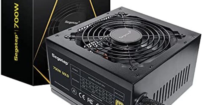 Segotep 700W Gaming Power Supply 80 Plus Gold Certified PSU with Silent 120mm Fan