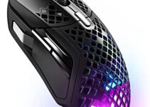 SteelSeries Aerox 5 – Lightweight Gaming Mouse – 18000 CPI — TrueMove Air Optical Sensor – Ultra-Lightweight Water Resistant Design – Universal USB-C Connectivity
