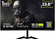 YEYIAN Sigurd 2503 24” Curved 1650 PC Gaming Frameless LED Monitor, 1080P FHD, 200Hz, 1ms, 3000:1, 300cd/m2, 16:9, 178°, 16.7M Colors, FreeSync, DP 1.2, HDMI 2.0, Stereo Speaker, 75mm VESA, Tilt