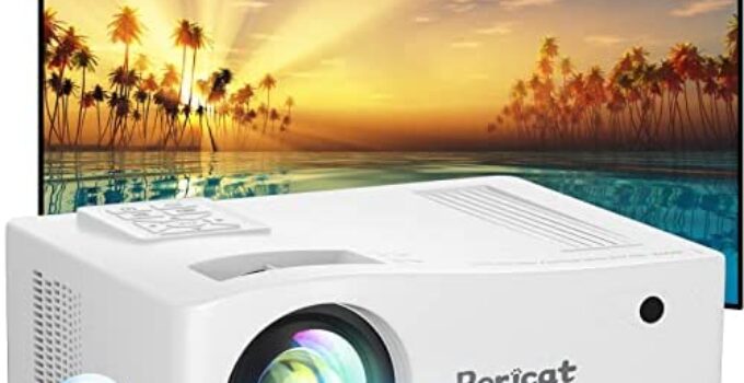 5G WiFi Bluetooth Projector, Native 1080P Outdoor Movie Projector with 350″ Display, 18000L Home Theater Video Projector 4K Supported, LED Video Projector Compatible with TV Stick, Phone/PC