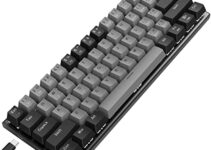 BTIOS 60% Gaming Keyboard Wired Mechanical Keyboard Portable LED Full Keys Anti-Ghosting,61Keys Ultra Compact Swappable Switches Office Type-C Mini Keyboard for PC Laptop Gamer