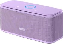Bluetooth Speaker, DOSS SoundBox Touch Portable Wireless Bluetooth Speaker with 12W HD Sound and Bass, IPX5 Waterproof, 20H Playtime, Touch Control, Handsfree, Speaker for Home,Outdoor,Travel-Purple