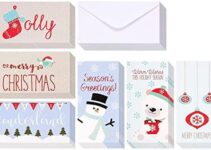 Christmas Greeting Cards with Money Envelopes for Cash (3.5 x 7.25 In, 36 Pack)