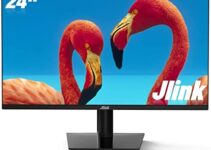 Computer Monitor, Jlink FHD 1080P 24″ Monitor, 75Hz 5ms(GTG) 99% sRGB Frameless & Ultra Slim Computer Display with HDMI VGA 3.5mm Audio, HDR Low Blue Light Anti-Glare VA Screen with Freesync, Tiltable