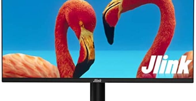 Computer Monitor, Jlink FHD 1080P 24″ Monitor, 75Hz 5ms(GTG) 99% sRGB Frameless & Ultra Slim Computer Display with HDMI VGA 3.5mm Audio, HDR Low Blue Light Anti-Glare VA Screen with Freesync, Tiltable