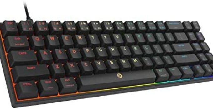 DREVO Calibur V2 TE Cherry MX Red RGB 60% Wired Mechanical Gaming Keyboard Work for PC/Mac, 71-Key Small Compact US Layout Black