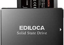 EDILOCA ES106 1TB SSD SATA III 2.5″ 3D NAND Internal Hard Drive, up to 550MB/s Read，Upgrade PC or Laptop Memory and Storage(Black)