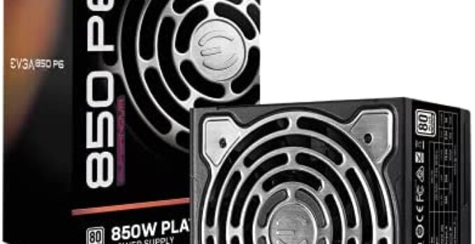 EVGA Supernova 850 P6, 80 Plus Platinum 850W, Fully Modular, Eco Mode with FDB Fan, 10 Year Warranty, Includes Power ON Self Tester, Compact 140mm Size, Power Supply 220-P6-0850-X1
