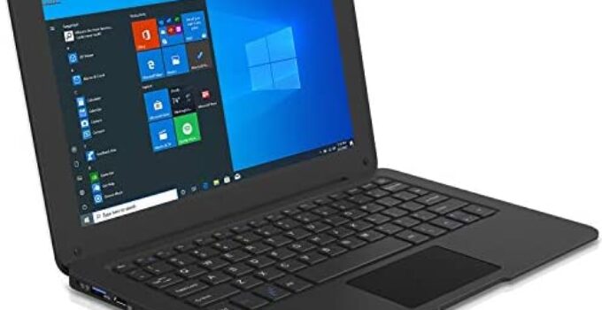 HBESTORE 10.1Inch Portable Laptop Mini Computer Ultra Thin Notebook with Apollo Lake N3350 ,6GB RAM and 64GB Storage with Windows10 OS (Black)