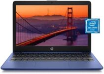 HP Stream 11″ Laptop, Intel Celeron N4020, Intel UHD Graphics 600, 4 GB RAM, 64 GB SSD, Windows 11 Home in S mode (11-ak0030nr, Royal blue)