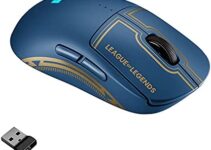 Logitech G PRO Wireless Gaming Mouse – Lightspeed, Hero 25K Sensor, 25,600 DPI, RGB, 4-8 Customizable Buttons, Ambidextrous, Official League of Legends Edition