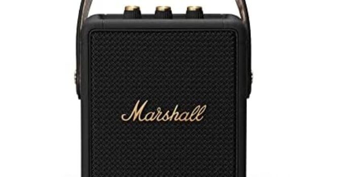 Marshall Stockwell II Portable Bluetooth Speaker – Black and Brass