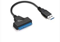 Mediasonic SATA to USB Cable – USB 3.0 / USB 3.1 Gen 1 to 2.5” SATA SSD/Hard Drive Adapter Cable (Optimized for SSD, Support UASP and SATA 3 6.0Gbps Transfer Rate) (HND5-SU3)