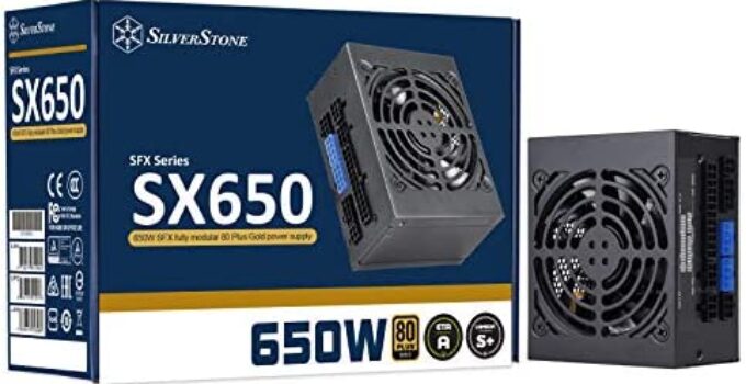 SilverStone Technology SST-SX650-G 650W SFX Fully Modular 80 Plus Gold PSU with Improved 92mm Fan and Japanese Capacitors SX650-G