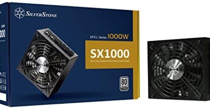Silverstone SX1000 Platinum, 80PLUS Platinum 1000W Fully Modular SFX-L Power Supply, SX1000-LPT V1.1