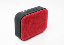 TELLUR Callisto Portable Bluetooth Speaker, Ultra Compact Fabric Design, FM Portable Radio Speaker, Hands-Free, USB, MicroSD/TF, MicroUSB Aux Port (Red)