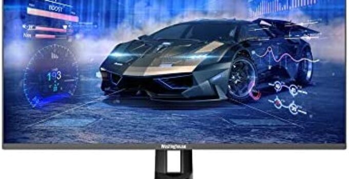 Westinghouse 27 Inch Gaming Monitor with 165Hz Refresh Rate, 1080P Full HD LED Flat VA Gaming Monitor Supported by AMD FreeSync Premium, Computer Monitor with Back Panel RGB Lights, 16:9 Aspect Ratio