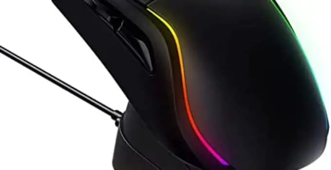 Wireless Gaming Mouse with RGB Magnetic Charging Dock, Lightweight Tri-Mode Gaming Mouse Wireless Up to 20KDPI 300IPS 1000Hz with Chroma RGB Backlit, Buttons Fully Programmable, for PC,Mac