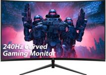Z-Edge UG27P 27-inch Curved Gaming Monitor 16:9 1920×1080 240Hz 1ms Frameless LED Gaming Monitor, AMD Freesync Premium Display Port HDMI Built-in Speakers