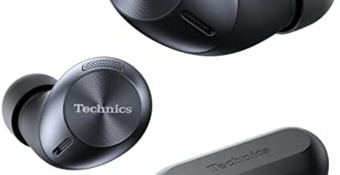 Technics True Wireless Multipoint Bluetooth Earbuds with Microphone, HiFi, Clear Calls, Long Battery Life, Lightweight Comfort Fit, Alexa Built In, EAH-AZ40-K (Black)