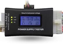 20/24 4/6/8 Pin Computer PC Power Supply Tester with LCD Display and Buzzer for ATX, ITX, BTX, PCI E, SATA, HDD