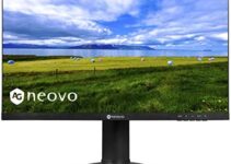 AG Neovo MH-27 27 Inch IPS 1080p Bezel Less Ergonomic Monitor with HDMI, DisplayPort and Speakers, Height Adjustable, Pivot, Swivel and Tilt for Office
