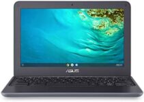 ASUS Chromebook C203XA Rugged & Spill Resistant Laptop, 11.6″ HD, 180 Degree, MediaTek Quad-Core Processor, 4GB RAM, 32GB eMMC, MIL-STD 810G Durability, Dark Grey, Education, Chrome OS, C203XA-YS02-GR