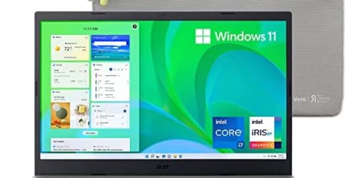 Acer Aspire Vero AV15-51-7617 Green PC | 15.6″ FHD IPS 100% sRGB-Display | 11th Gen Intel Core i7-1195G7 | Intel Iris Xe Graphics | 16GB DDR4 | 512GB NVMe SSD | Wi-Fi 6 | PCR Materials | Vero-Sleeve