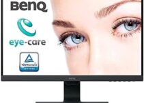BenQ GW2480T 24 Inch 1080P FHD IPS Computer Monitor with Eye-Care Features, Height Adjustable, Cable Management System, Edge to Edge Design and Brightness Intelligence Technology