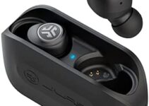 JLab Go Air True Wireless Bluetooth Earbuds + Charging Case | Black | Dual Connect | IP44 Sweat Resistance | Bluetooth 5.0 Connection | 3 EQ Sound Settings: JLab Signature, Balanced, Bass Boost