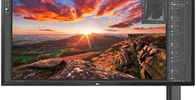 LG 32UK580-B 32″ UHD 4K VA Monitor with Ergo Stand and DCI-P3 95% (Typ.) Color Gamut, HDR10 Compatibility and 5W (x 2) Built-in Speakers – Black