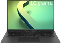 LG gram (2022) Laptop 16Z90Q 16″ Display, Intel Evo 12th Gen Core i7, 16GB RAM, 256 GB SSD, Windows 11, Black