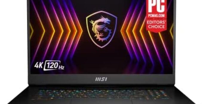 MSI Titan GT77 17.3″ UHD 120Hz Gaming Laptop: Intel Core i7-12800HX RTX 3070 Ti 32GB DDR5 1TB NVMe SSD, Thunderbolt 4, USB-Type C, Cooler Boost Titan, Win11 Pro: Core Black 12UGS-009