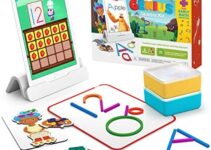 Osmo-Little Genius Starter Kit for iPad + Early Math Adventure-6 Educational Learning Games Ages 3-5-Counting, Shapes,Phonics & Creativity-STEM Toy Gifts-Kids(Osmo iPad Base Included-Amazon Exclusive)
